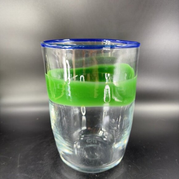 Kosta Boda Unica Hand Blown Glass Vase Green UV Manganese 365nm Glow Glass VTG - Picture 13 of 16